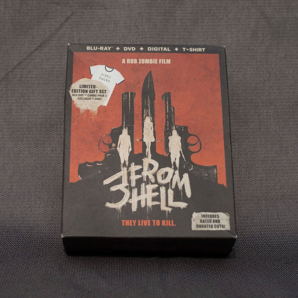 -L- OPEN BOX 3 From Hell "Disco Sucks" T-Shirt | Rob Zombie Film Movie Halloween